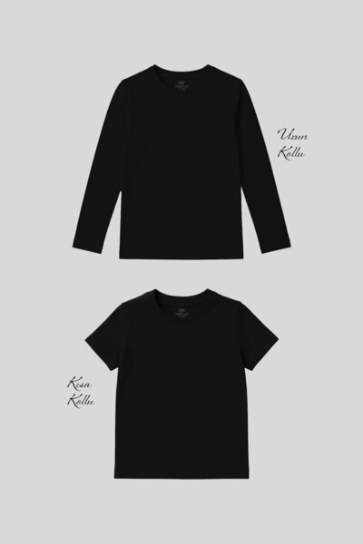 TOMMY LIFE Παιδικό μπλουζάκι Standard Fit Basic με λαιμόκοψη σε σχήμα O, 2 τε...