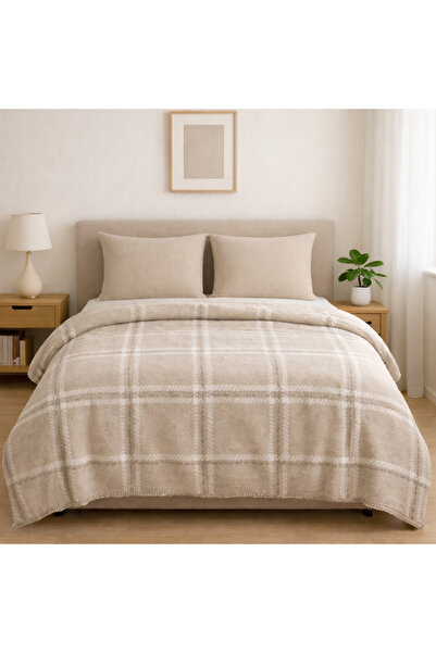 Merinos Pamuklu Battaniye Çift Kişilik 180x220