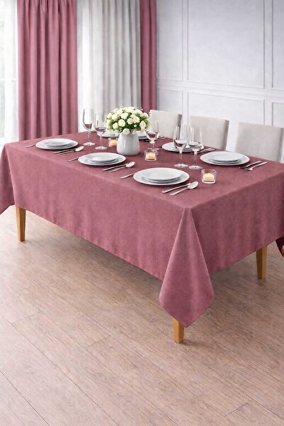 PerdeYap1980 Somot tekstura Osušena ruža Stolnjak