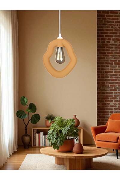 FORECASTE Bohem Beton Görünümlü Modern Minimalist Avize Ayarlı E27 Duy Salon ...