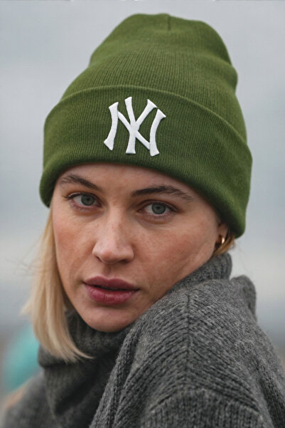 Verahed NY New York Pălărie de iarnă unisex cu textura moale brodata, tricota...