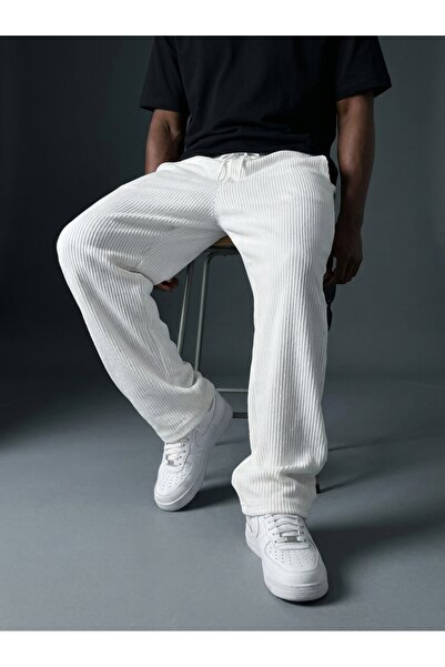 KHAYN ERKEK FİTİLLİ BAGGY LASTİK BEL BOL PAÇA PANTALON K2026P