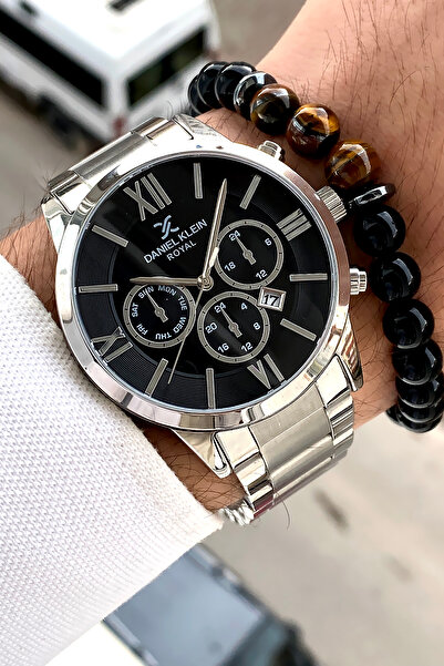 Daniel Klein Orijinal Çelik Gümüş Renk Erkek Saati Bileklik Hediyeli