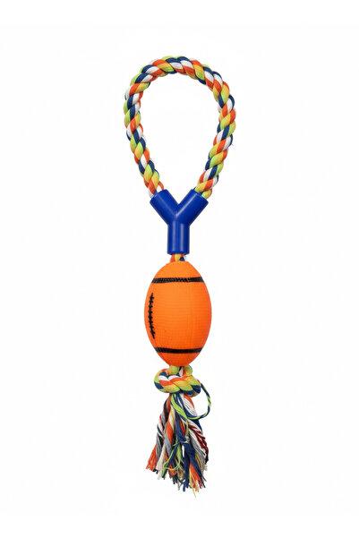 İpli Köpek Oyun Topu Köpek Eğitim Topu Halatlı Köpek Çiğneme Topu Köpek Diş Kaşıyıcı