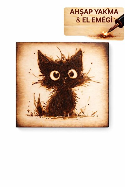 Seyyahpatiler El yapımı kişiye özel ahşap yakma bardak altlığı