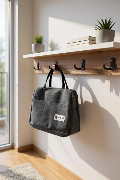 Moemi Portmanto Duvar Askılığı Elbise Askılığı Anahtarlıklı Askılık 80 cm