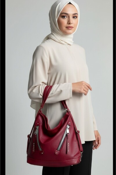 eflanmoda Model nou, din piele moale, geantă de umăr și rucsac pentru femei