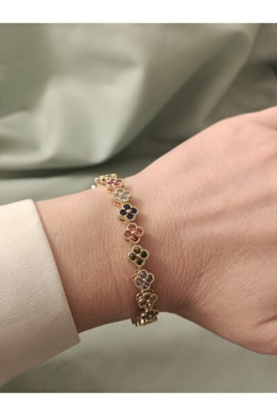 POKAK Vip Fashion Non-Tarnish Clover Jewelry Model Bracelet - 17Cm+1.5Cm