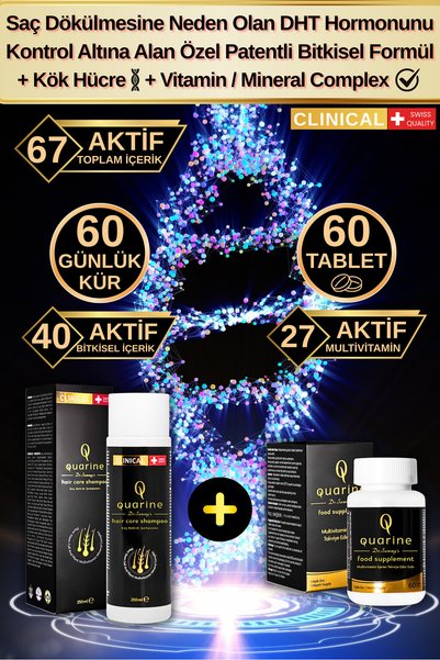 Dr.Sammy's Anti-Hair Loss 1-Month Herbal Advantage Set Containing Quarine Hair Vitamin and Shampoo (67 Active)