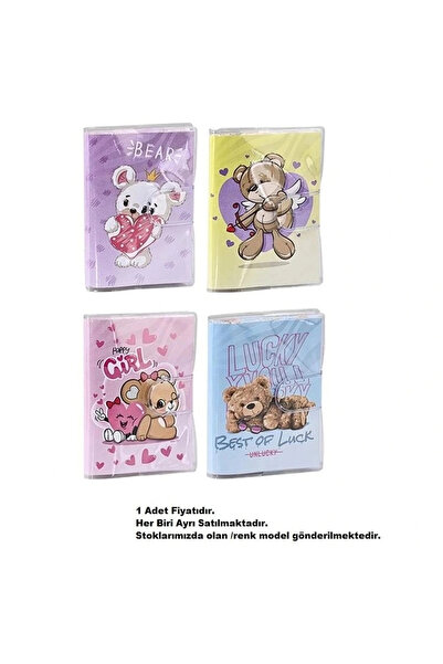 Mikro Nt-104 Teddy Cute Bears Pvc Covered Notebook with Lined Notebook