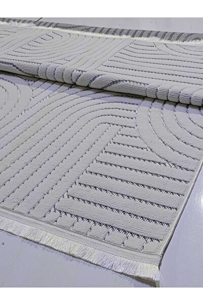 CANOO HALI HOME Krem Gri Bohem İskandinav Sisal Pamuk Taban Özel Kesim Kaymaz...