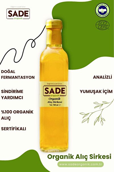 Sade Organik Alıç Sirkesi 500 gr