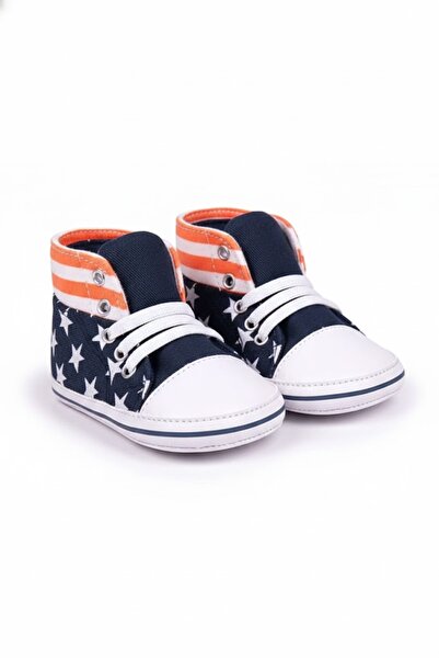 Superbaby Υψηλά πάνινα παπούτσια για μωρά για τα πρώτα τους βήματα, με μοτίβο...