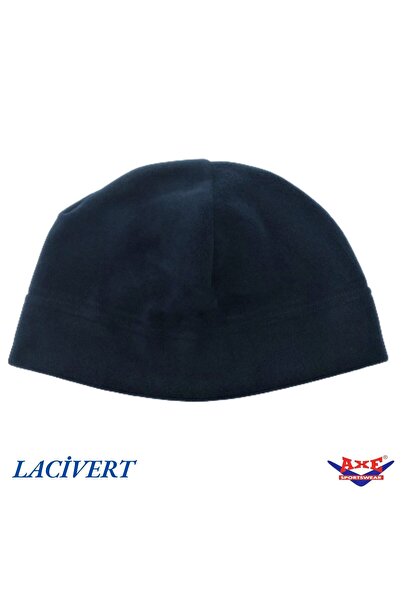 AXE SPORTSWEAR قبعة صوفية شتوية ناعمة ذات ملمس ناعم للجنسين باللون الأزرق الداكن