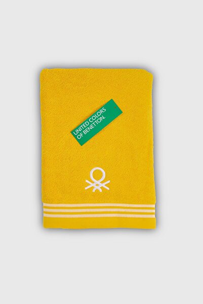 Benetton Home Prosop de baie pentru mână, față, corp galben 100% bumbac 30x50 cm