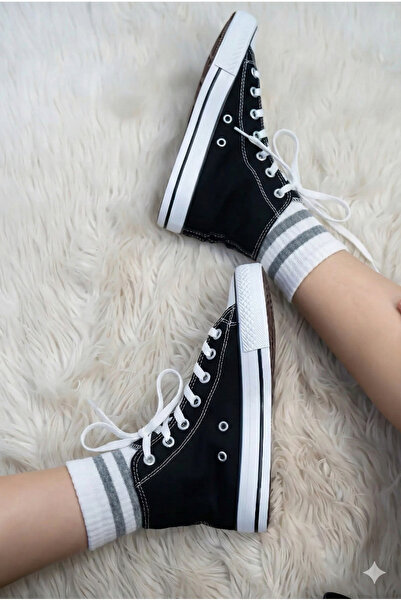 StWenn Унисекс черни бели спортни обувки, високи кецове