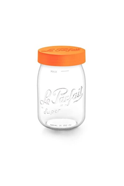 Le Parfait Color Vis Turuncu Kapaklı Cam Kavanoz 1L