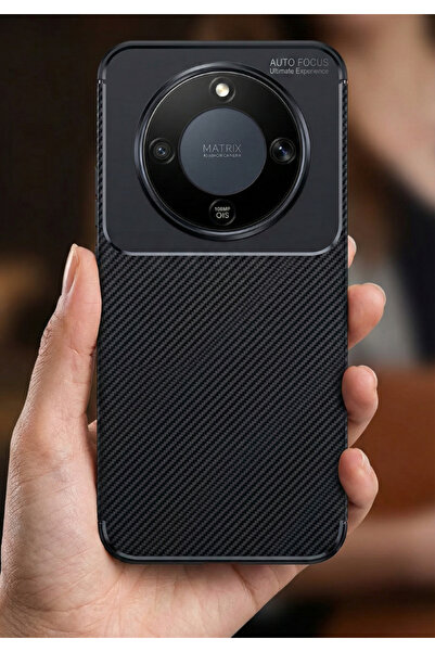 Rivor Honor Magic 8 Lite Uyumlu Kılıf Kamera Korumalı Darbe Emici Karbon Dese...