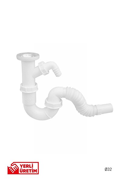 GGama S Sifon Körüklü 32'lik Sığ Rekorsuz Lavabo Gideri