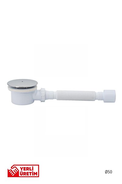 Gama 90'lik Flat Duş Trobleni Körüklü Sifon Gider Takımı 50'lik