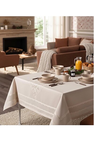 Sfr Home by FİSKOS غطاء طاولة مقاوم للبقع من لوح حريري