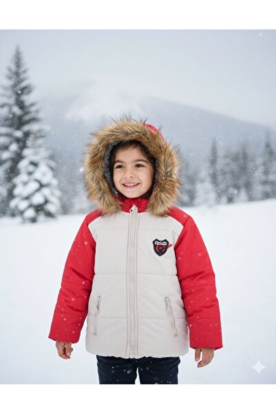 asiltr Palton pentru copii, cu glugă, rezistent la apă, cu blană în interior....