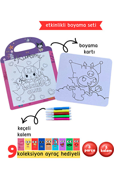 Pembe Yayınevi Kuromi Boyama Seti - Etkinlikli Boyama Seti