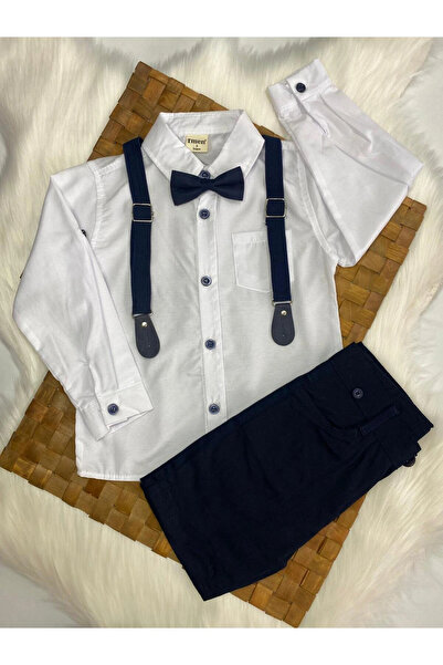 BİGÜMEX DEČAČKI SET OD 4 DELA SA BELOJ KOŠULJOM I LEPTIR-MAŠOM