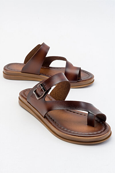 Lively Stylish Alchemy Leather Detailed Comfortable Slippers