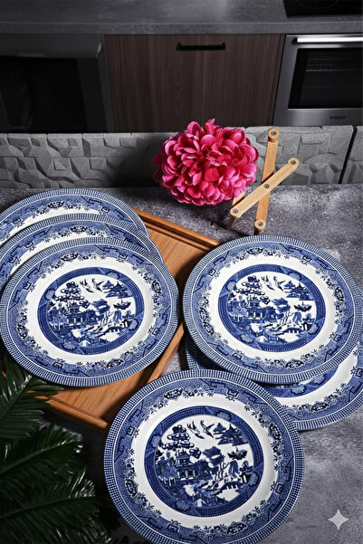 Home Freedom Porselen 6'lı Servis Tabağı 26 cm