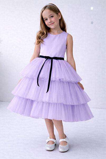 Asel Kids ROCHIE DE SĂRĂ DE SĂRĂ DE FETE TUL LILA