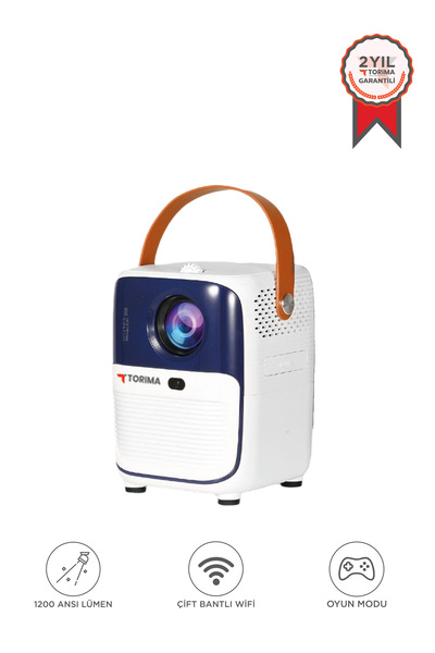 Torima Projeksiyon Cihazı Taşınabilir Ev Sineması 4K 1080P Bluetooth Android ...