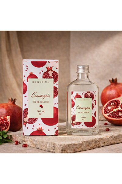 HOMERİUM Cornicopia Parfümlü Kolonya Nar 200 ml Cam Şişe