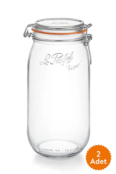 Le Parfait Super Glass Jar - 2l Capacity and 2 Pieces