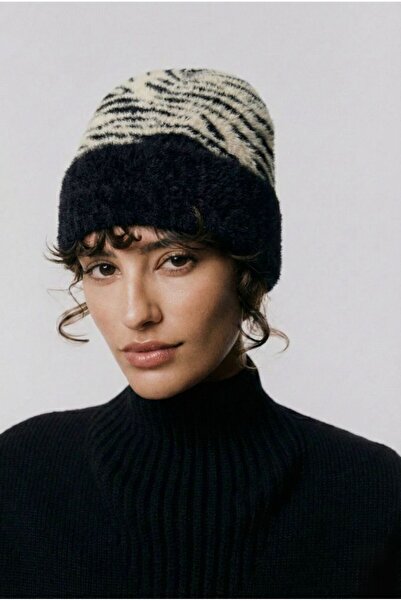 keily. Premium Soft Acrylic Zebra Women's Beret