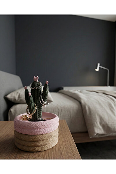 Elana Design Cutie de bijuterii cu design cactus |   Organizator pentru inele...