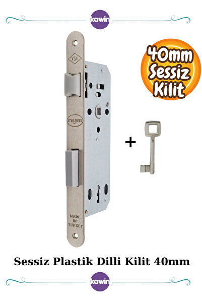 Kawin Silent Room Lock Steel Body Plastic Tongue Oval Wide 40 Mm, Silent Lock...
