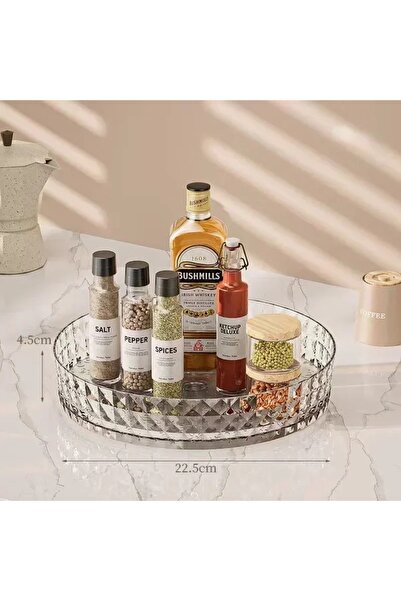 Choice Transparent 360 Degree Rotating Kitchen Storage Cabinet Organizer Mult...