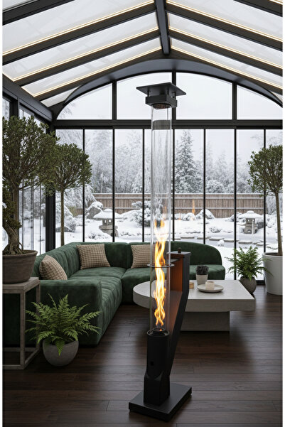 CESAN METAL Cam Pelet Soba Bahçe, Teras, Kamp - Pürmüz ve Pelet Hediye