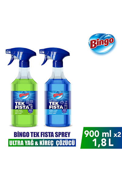 Bingo Sprey Yağ Çözücü 900 MLX1 + Sprey Kireç Sökücü 900 MLX1