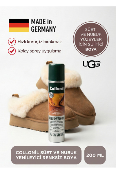 Collonil Tuna Nubuk ve Süet Yenileyici, Leke Önleyici Boya Renksiz 200 ml - M...