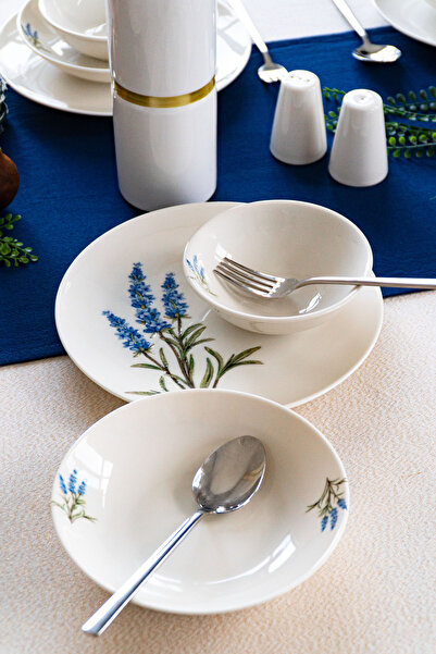 Heda Porselen Lavanta 18 Parça 6 Kişilik Porselen Yemek Takımı