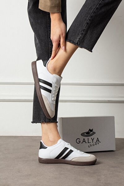 galya shoes Pantofi sport albi de damă
