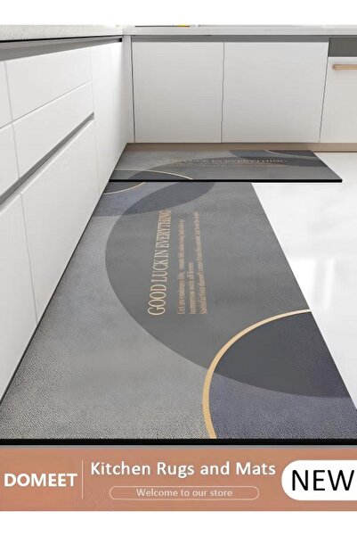 Generic طقم سجادة وسجادة مطبخ من قطعتين، سجادة أرضية من طين الدياتوم سريعة ال...