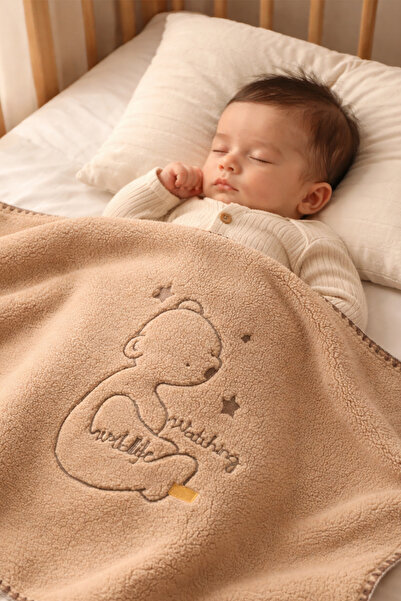 MAHFEL 100% Double Layer Fleece 1St Class Baby & Kids Blanket Brown