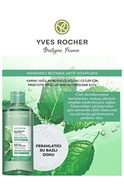 Yves Rocher Pure Menthe- Yağ Dengeleyici, Arındırıcı Yüz Ve Makyaj Temizleme ...