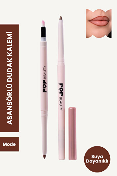 POP Beauty Dudak Kalemi, Suya Dayanıklı, Asansörlü, Waterproof Lıplıner- Mode