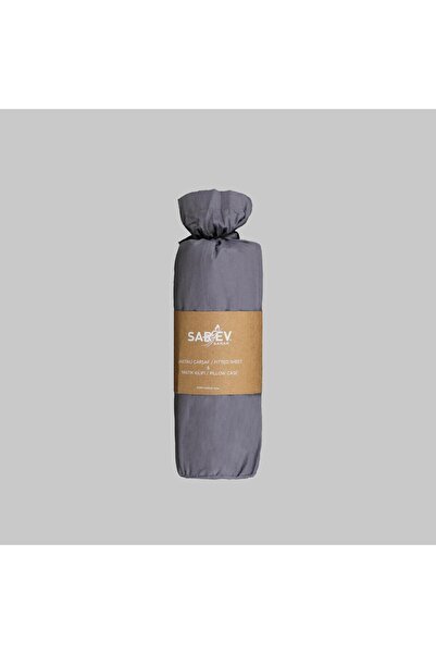 Sarev 100% Cotton Single Fitted Sheet Set 120X200 cm Anthracite