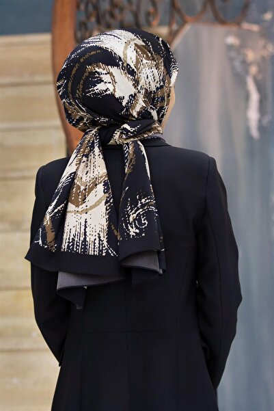 Vissona LÜKS MEDİNE İPEĞİ BOYA EFEKT DESENLİ BEJ RENKLİ 75X195 KIRIŞMAZ ŞAL M...