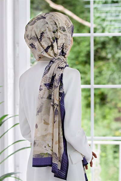 Vissona Γυναικείο πολυτελές μεταξωτό σάλι Medina Baby Blue